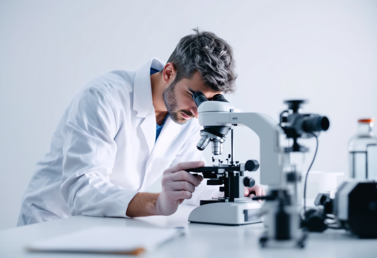 image of biotech equipment in use for an ai biotech company